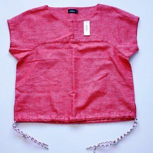 KATE SPADE Saturday TRUE RED Pop-Over Top